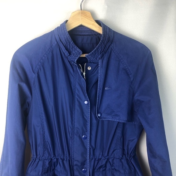 Lacoste Blue Full Zip Riding Jacket M - Picture 3 of 6